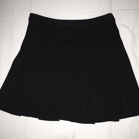 Black high waist school girl skirt
