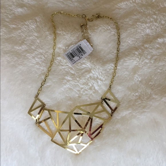 Gold statement necklace