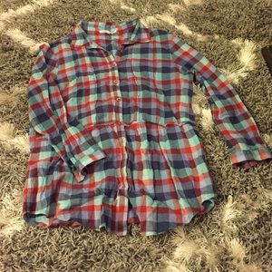 Madewell checkered popover