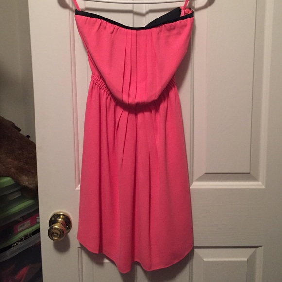 Rachel Roy strapless hot pink dress