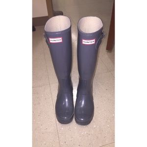 Gray Hunter Rain Boots-