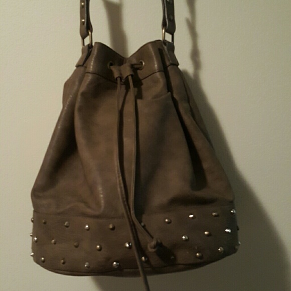 studded bucket bag