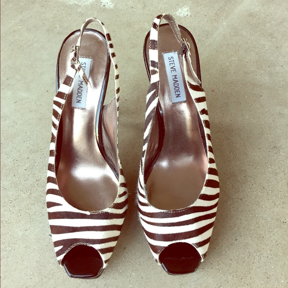 Steve Madden Animal Print Peep Toe Heel