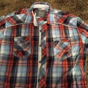Men's Buckle long sleeve button up shirt