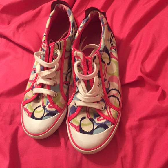 Authentic pink coach shoes. Discount only tonight!
