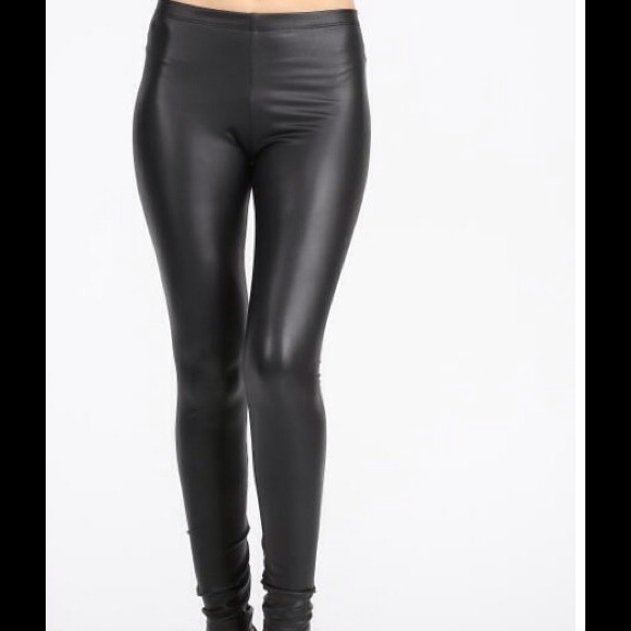 NWOT stylish slick black pants