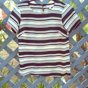 Ann Taylor Loft XXS blouse black and white.