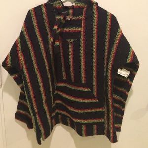 Mexican poncho hoodie