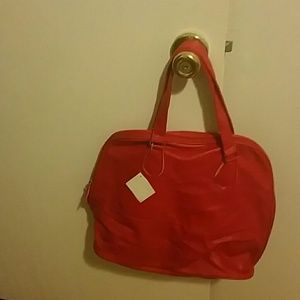 Red hand bag