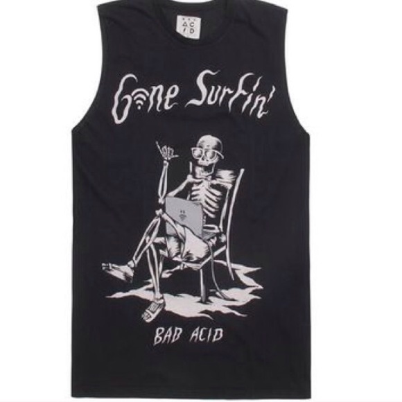 Bad Acid Sucks Gone Surfin tank - Picture 3 of 3