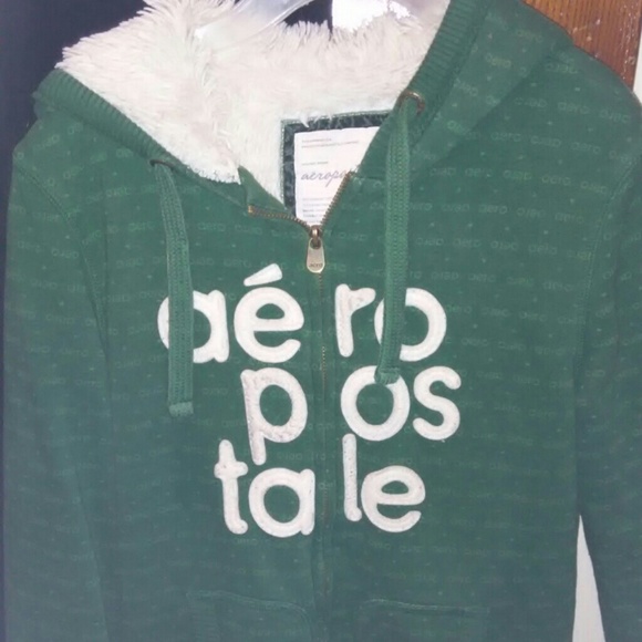 Aeropostale faux fur lined hoodie