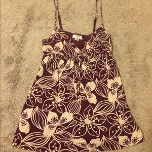 Floral Tunic Tank w/ Braided Adjustable Straps