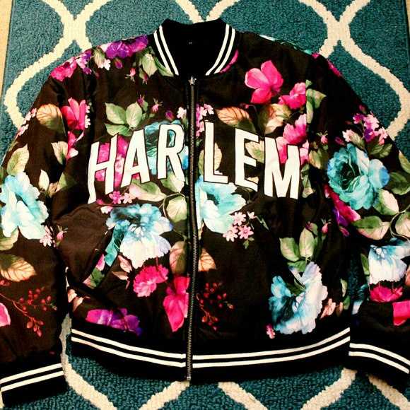 Floral Print Bomber Jacket