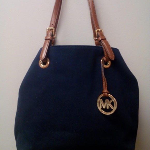 Michael Kors Handbags - Authentic Michael Kors navy canvas bag