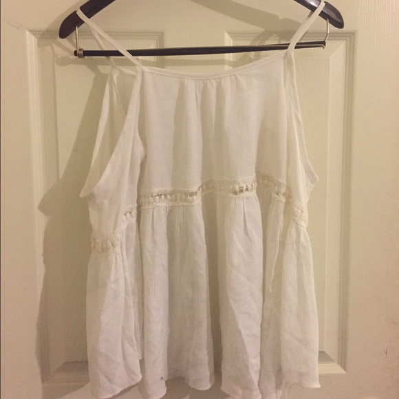 peach royal white top