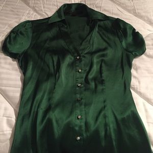 Silk short sleeve blouse