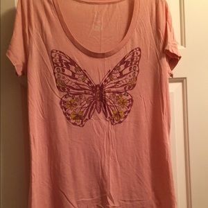 ❌Sold❌Pink Butterfly tee