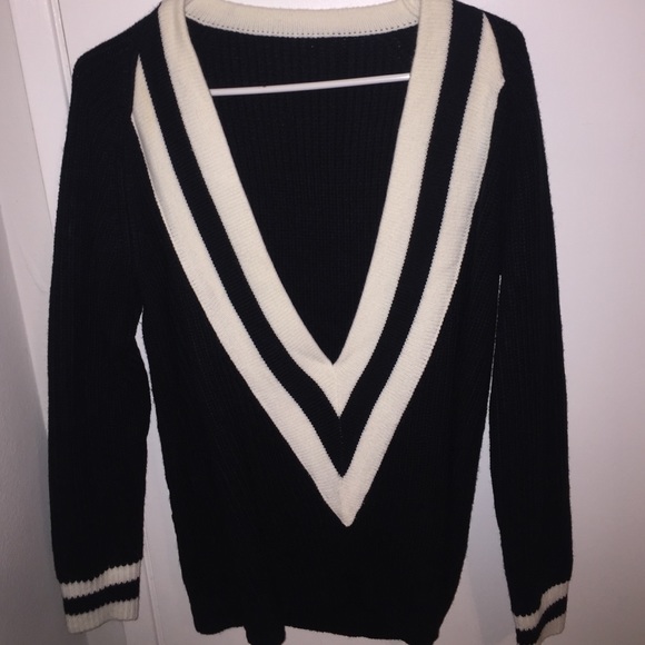 Black and white sweater