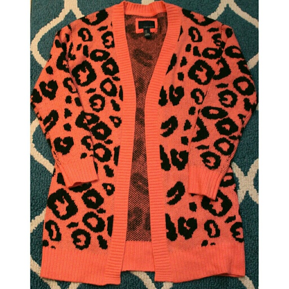 Longline Cheetah Print Open Cardigan