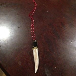 Handmade antler necklace