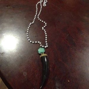 Handmade antler necklace