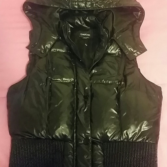 Bebe Black nylon vest