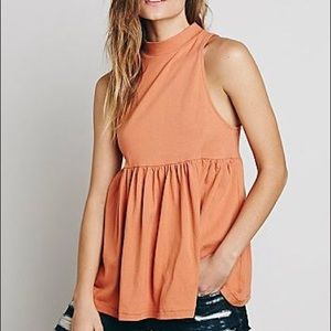 Free People Mock Neck Tunic-OLIVE GREEN