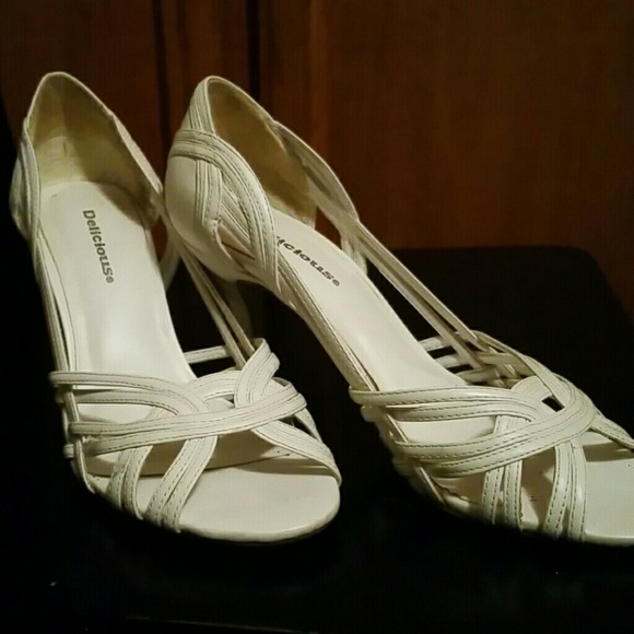 Nice open toe white shoes