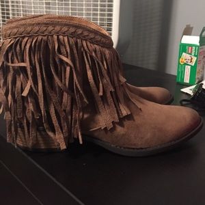 Fringe booties