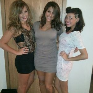 Brown/tan bodycon dress!