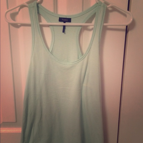 Mint colored racerback tank