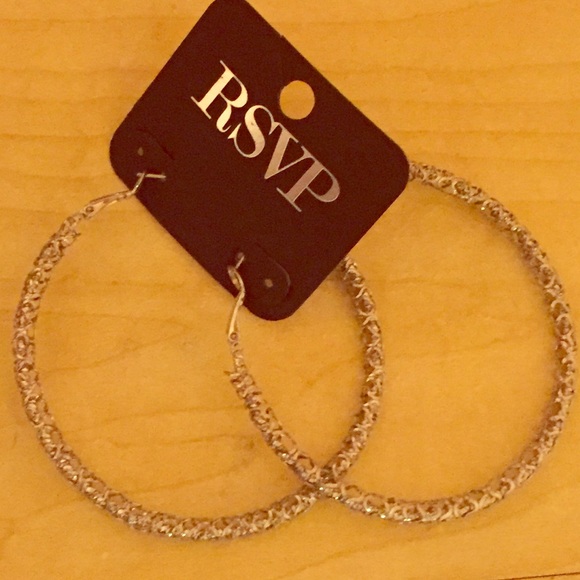 Silver hoop earrings