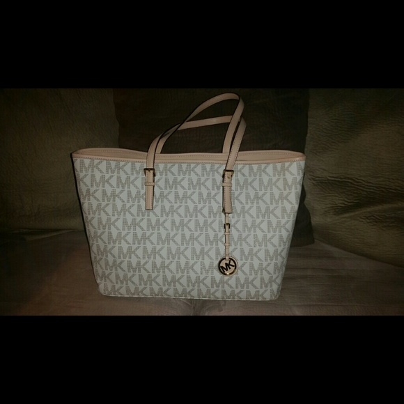 Michael Kors White Logo Tote