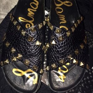 Sam Edelman Arina sandals-gold studded-