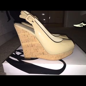 Nine West Nude Wedges