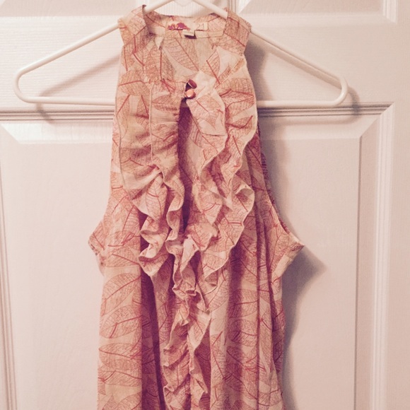 Ruffle orange leaf tank