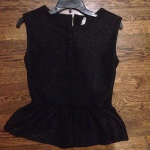 Black peplum top