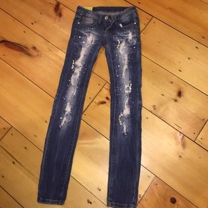 Size one beaded jeans