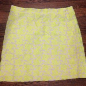 Jcrew mini skirt. Neon