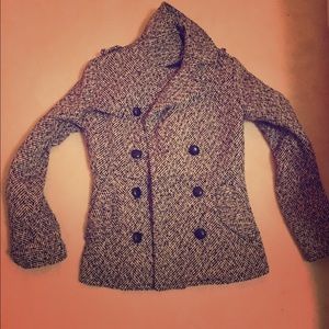 Black and white striped jacket