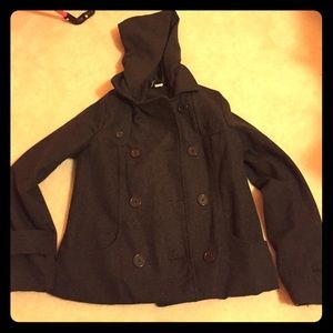 Charcoal hooded jacket