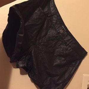 Leather shorts from forever 21