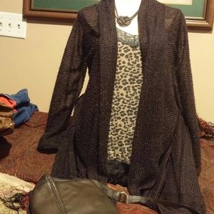 Long chocolate Brown duster cardigan