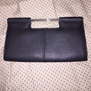 NWOT Black Leather Clutch