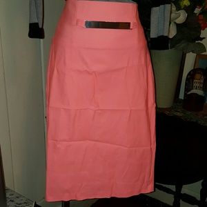 Vivienne Grace midi Skirt..coral 2X