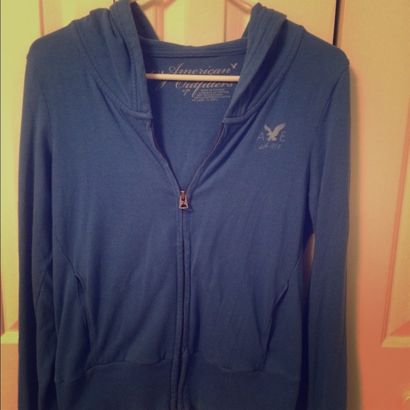Blue zip up hoodie