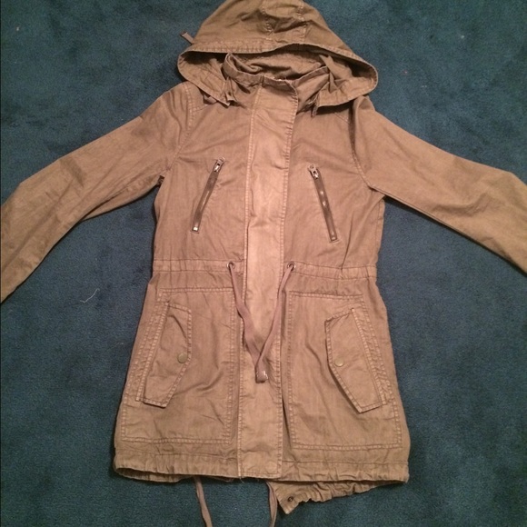 Green anorak jacket