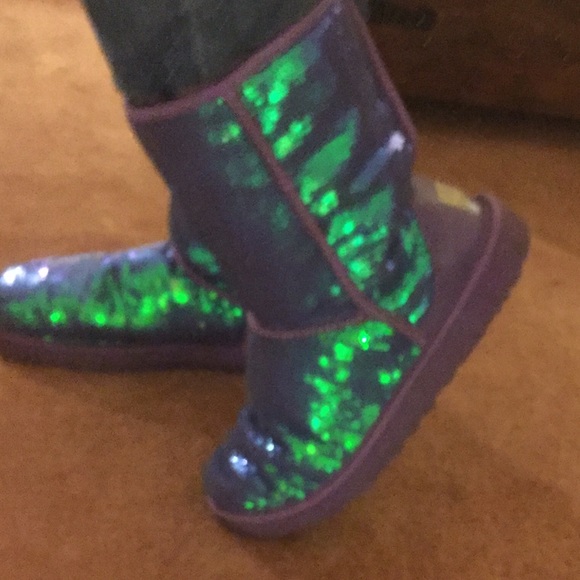 Sparkly purple UGG boots