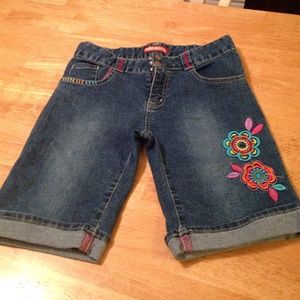 Girls Denim Bermuda Shorts