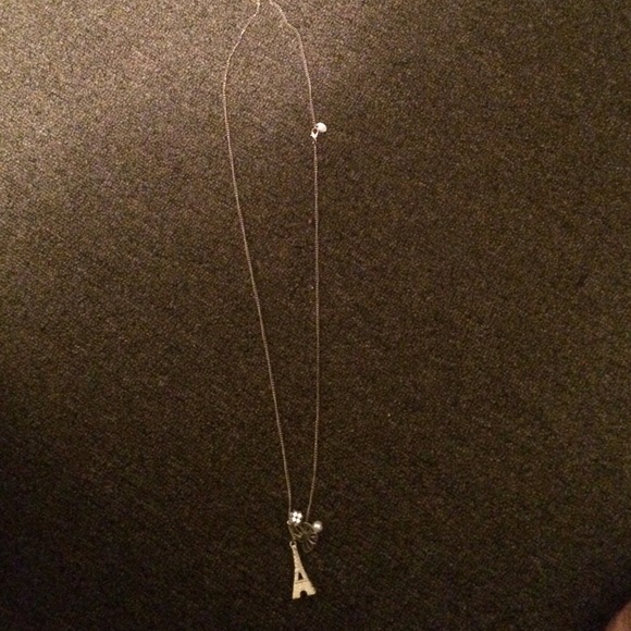 Long gold necklace